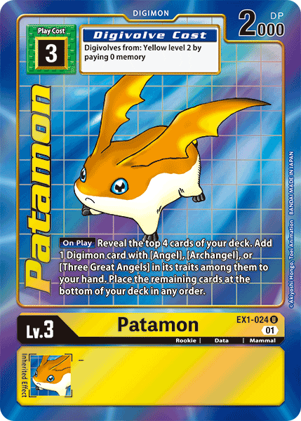 Patamon [EX1-024] (Alternate Art) [Classic Collection] | The Time Vault CA