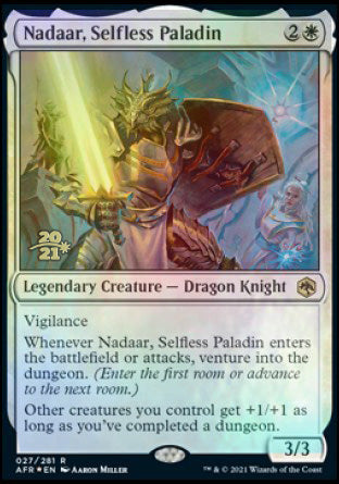 Nadaar, Selfless Paladin [Dungeons & Dragons: Adventures in the Forgotten Realms Prerelease Promos] | The Time Vault CA