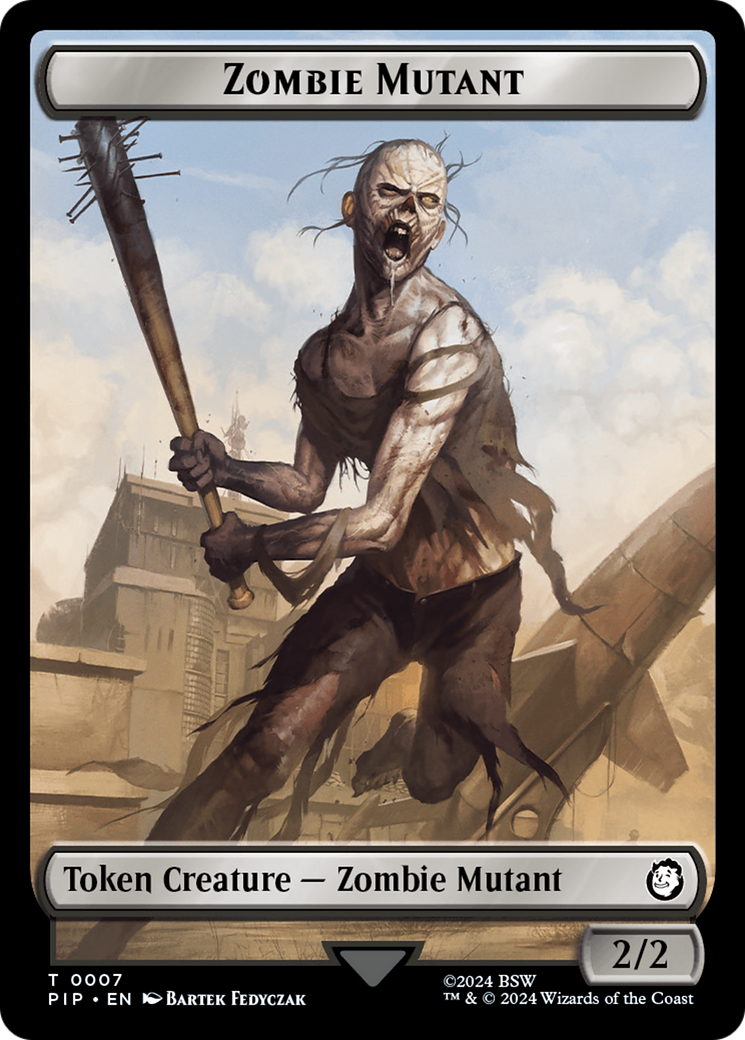 Zombie Mutant // Clue Double-Sided Token [Fallout Tokens] | The Time Vault CA