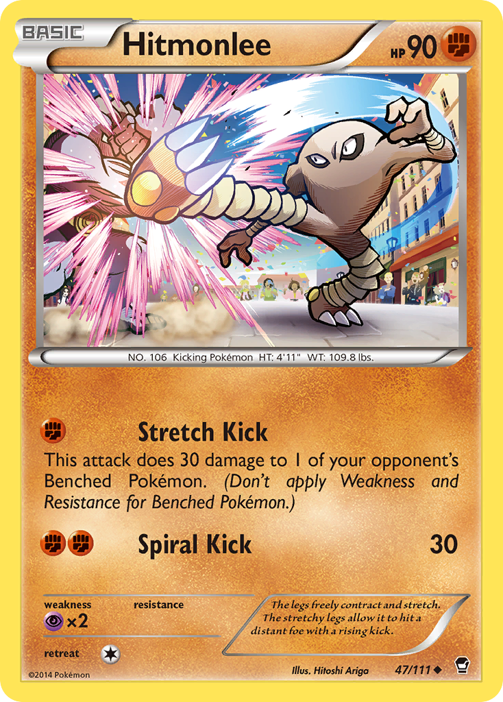 Hitmonlee (47/111) [XY: Furious Fists] | The Time Vault CA