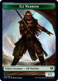 Elf Warrior // Icy Manalith Double-Sided Token [Kaldheim Tokens] | The Time Vault CA