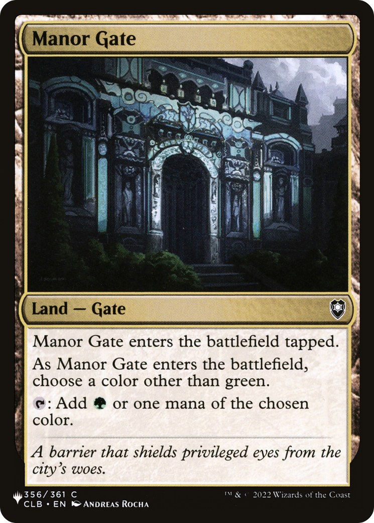 Manor Gate [The List] | The Time Vault CA