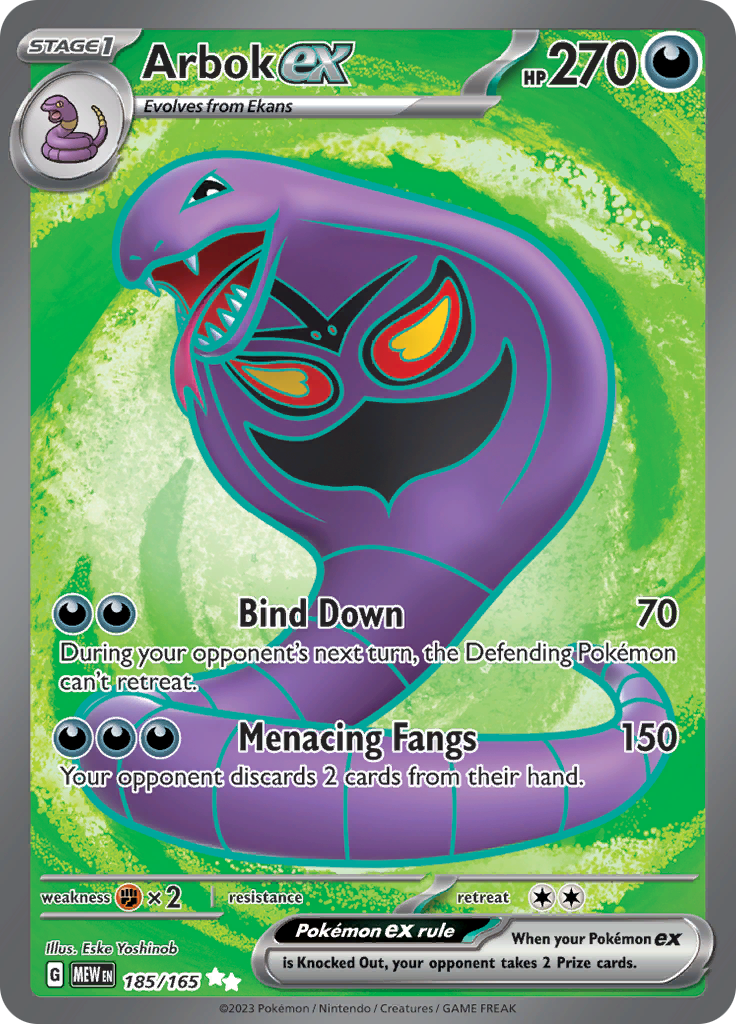 Arbok ex (185/165) [Scarlet & Violet: 151] | The Time Vault CA