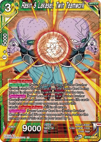 Rasin & Lakasei, Twin Teamwork (BT15-149) [Saiyan Showdown] | The Time Vault CA