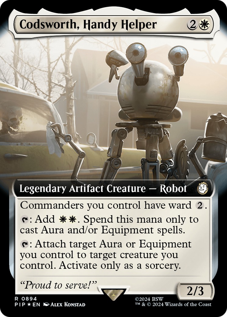 Codsworth, Handy Helper (Extended Art) (Surge Foil) [Fallout] | The Time Vault CA