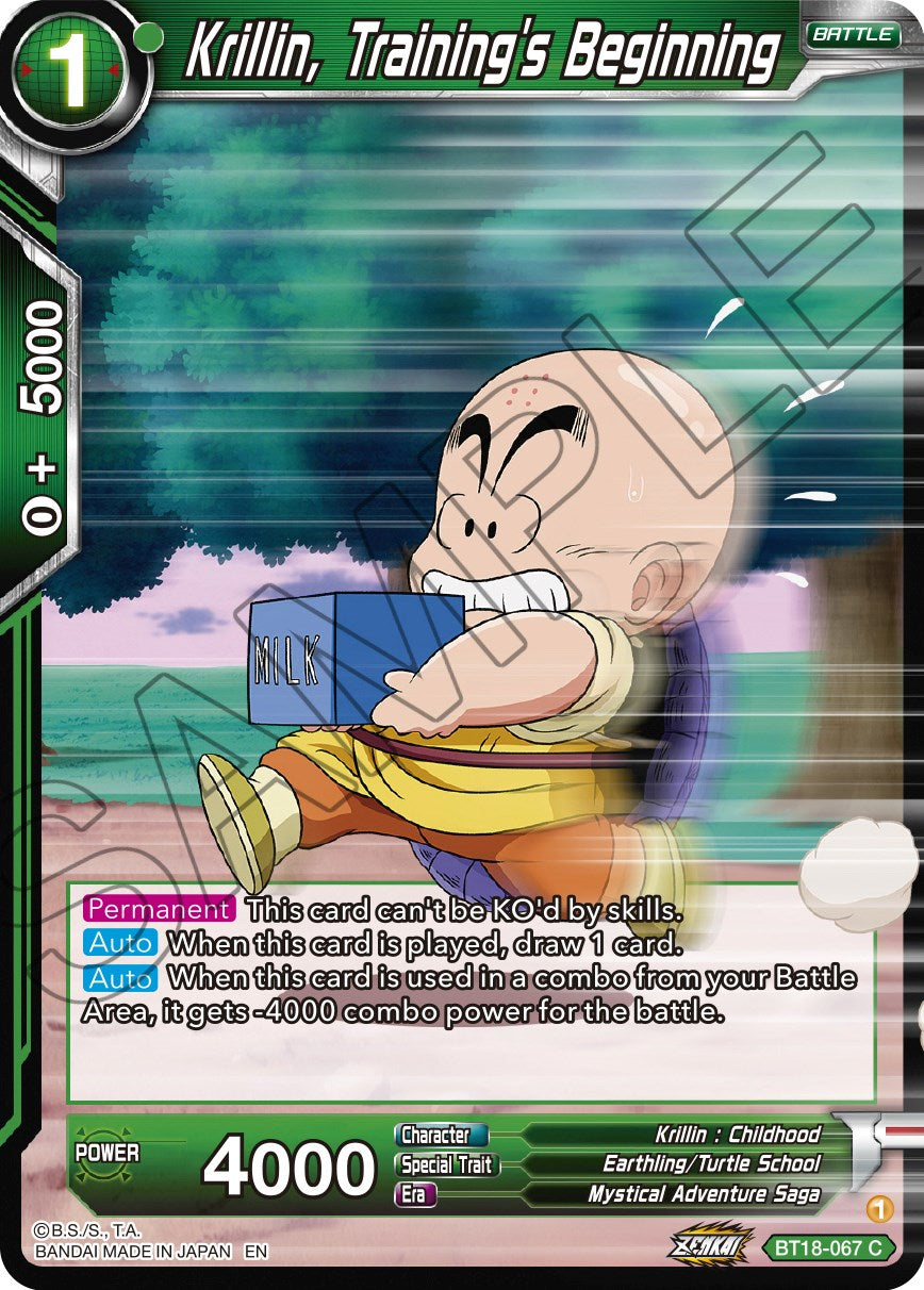 Krillin, Training's Beginning (BT18-067) [Dawn of the Z-Legends] | The Time Vault CA