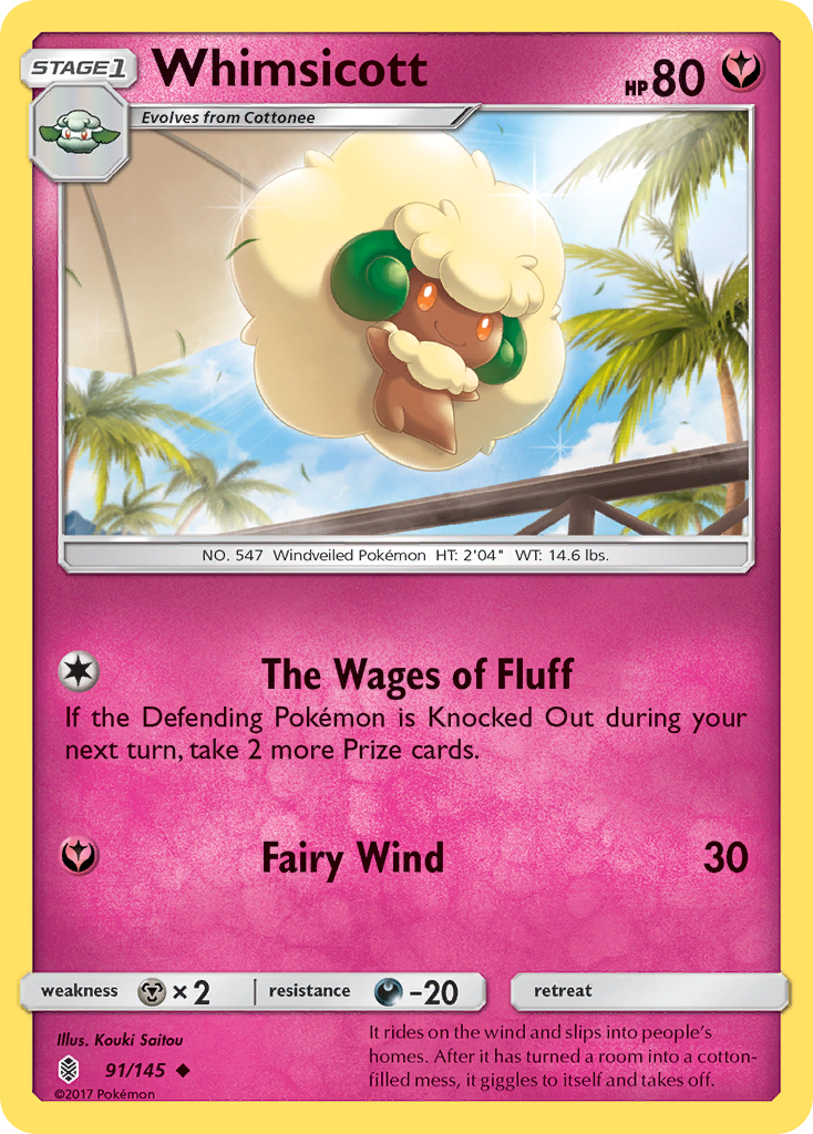 Whimsicott (91/145) [Sun & Moon: Guardians Rising] | The Time Vault CA