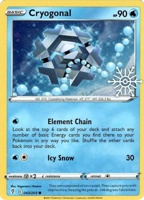 Cryogonal (043/203) (Holiday Calendar) [Sword & Shield: Evolving Skies] | The Time Vault CA