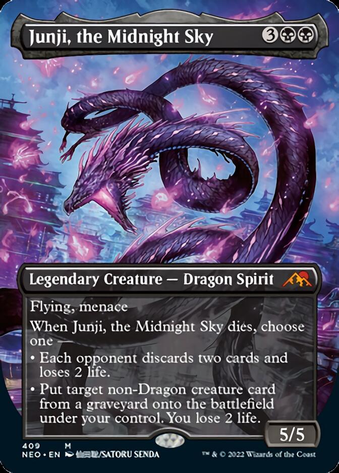 Junji, the Midnight Sky (Borderless Alternate Art) [Kamigawa: Neon Dynasty] | The Time Vault CA