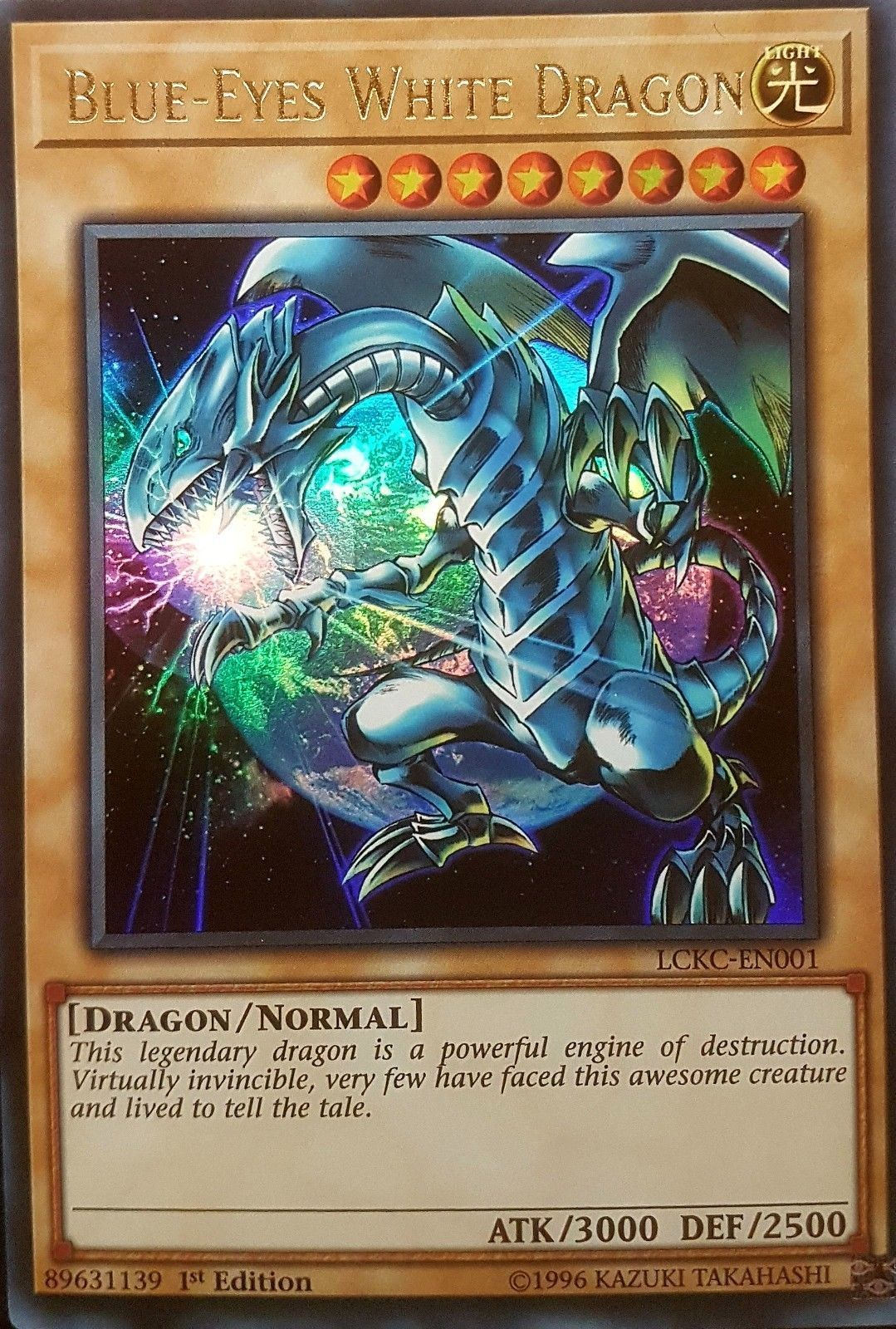 Blue-Eyes White Dragon (Version 3) [LCKC-EN001] Ultra Rare | The Time Vault CA