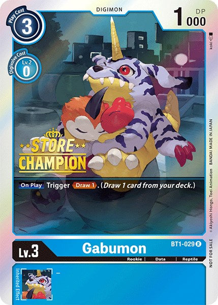 Gabumon [BT1-029] (Store Champion) [Release Special Booster Promos] | The Time Vault CA