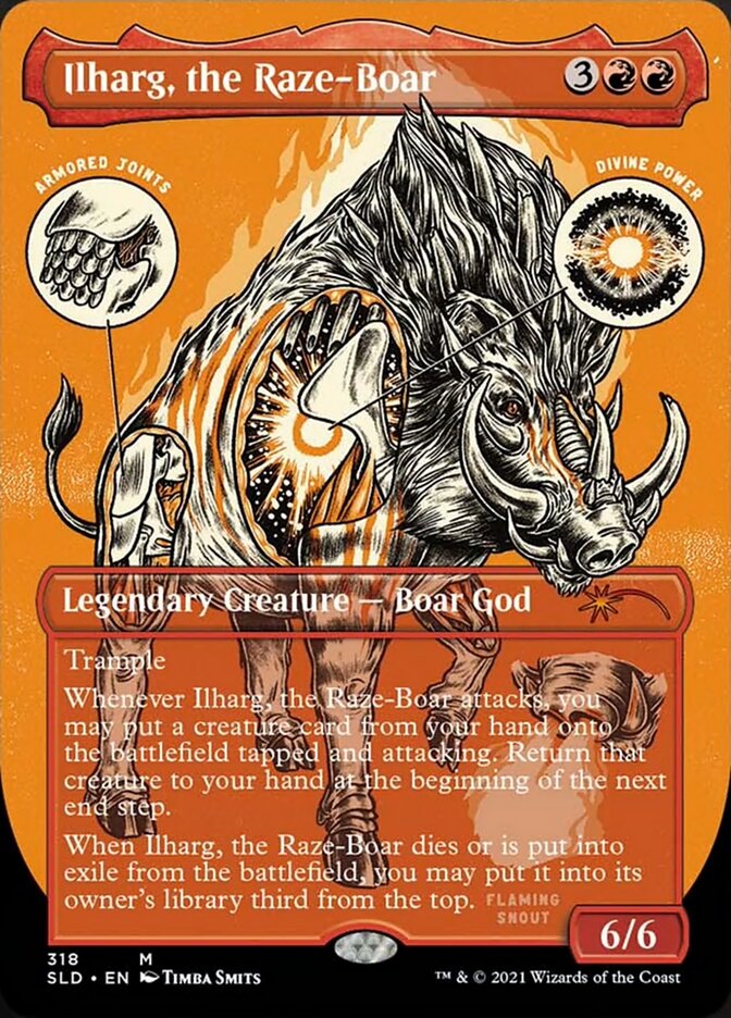 Ilharg, the Raze-Boar (Borderless Foil Etched) [Secret Lair Drop Series] | The Time Vault CA