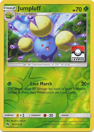 Jumpluff (14/214) (League Promo) [Sun & Moon: Lost Thunder] | The Time Vault CA