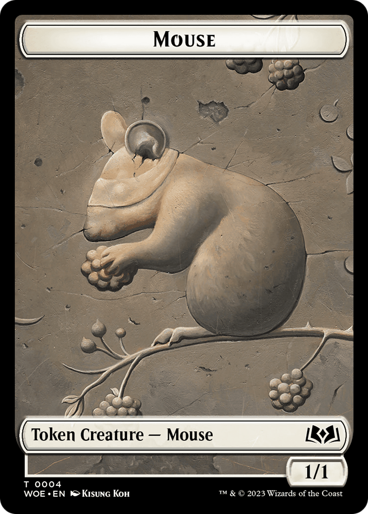 Mouse // Food (0012) Double-Sided Token [Wilds of Eldraine Tokens] | The Time Vault CA