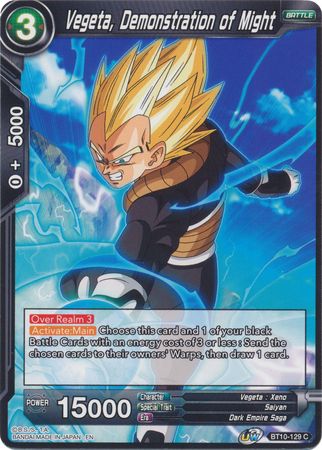 Vegeta, Demonstration of Might (BT10-129) [Rise of the Unison Warrior 2nd Edition] | The Time Vault CA