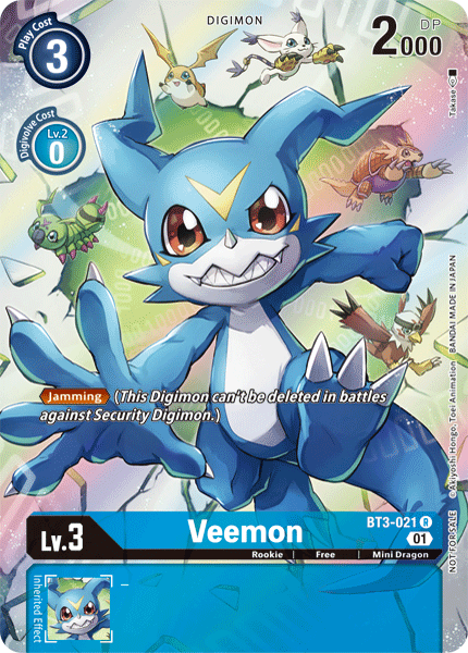 Veemon [BT3-021] (1-Year Anniversary Box Topper) [Promotional Cards] | The Time Vault CA