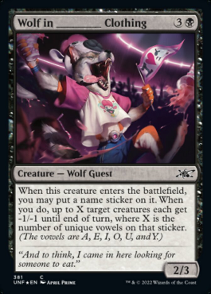 Wolf in _____ Clothing (Galaxy Foil) [Unfinity] | The Time Vault CA