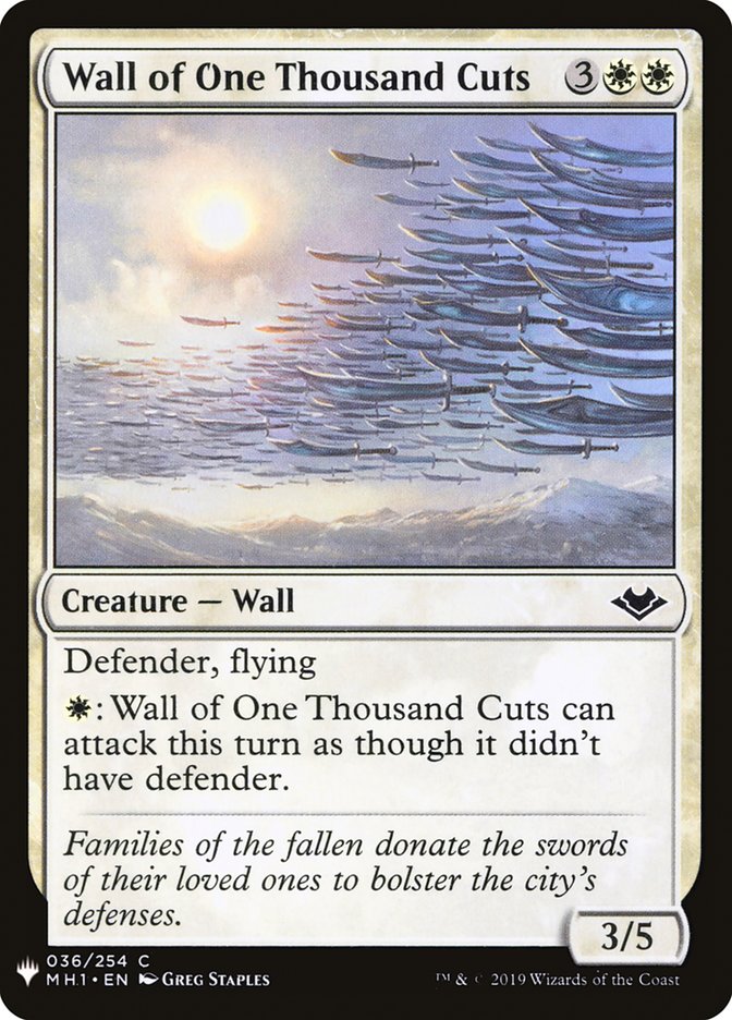 Wall of One Thousand Cuts [Mystery Booster] | The Time Vault CA