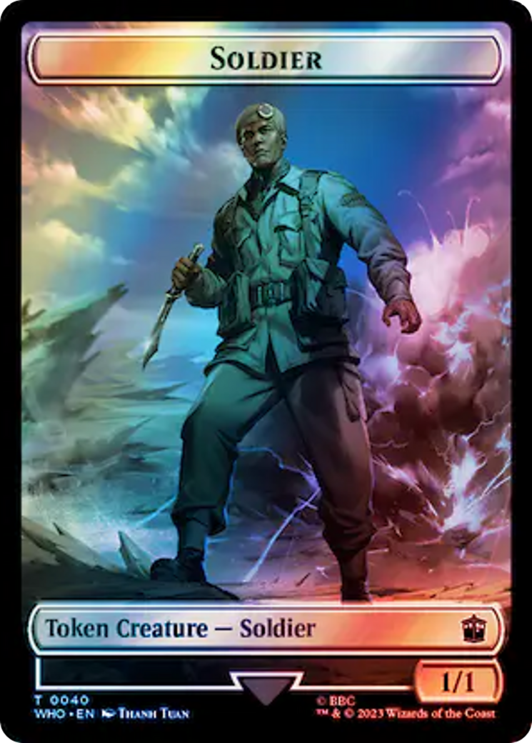 Soldier // Treasure (0061) Double-Sided Token (Surge Foil) [Doctor Who Tokens] | The Time Vault CA