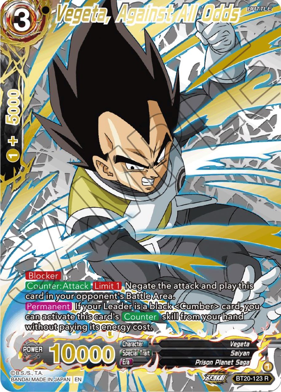 Vegeta, Against All Odds (Gold-Stamped) (BT20-123) [Power Absorbed] | The Time Vault CA