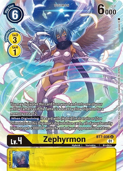 Zephyrmon [BT7-036] (Alternate Art) [Dimensional Phase] | The Time Vault CA