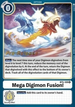 Mega Digimon Fusion! [BT5-109] [Battle of Omni Pre-Release Promos] | The Time Vault CA