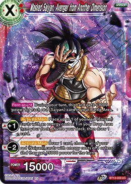 Masked Saiyan, Avenger from Another Dimension (Uncommon) (BT13-003) [Supreme Rivalry] | The Time Vault CA