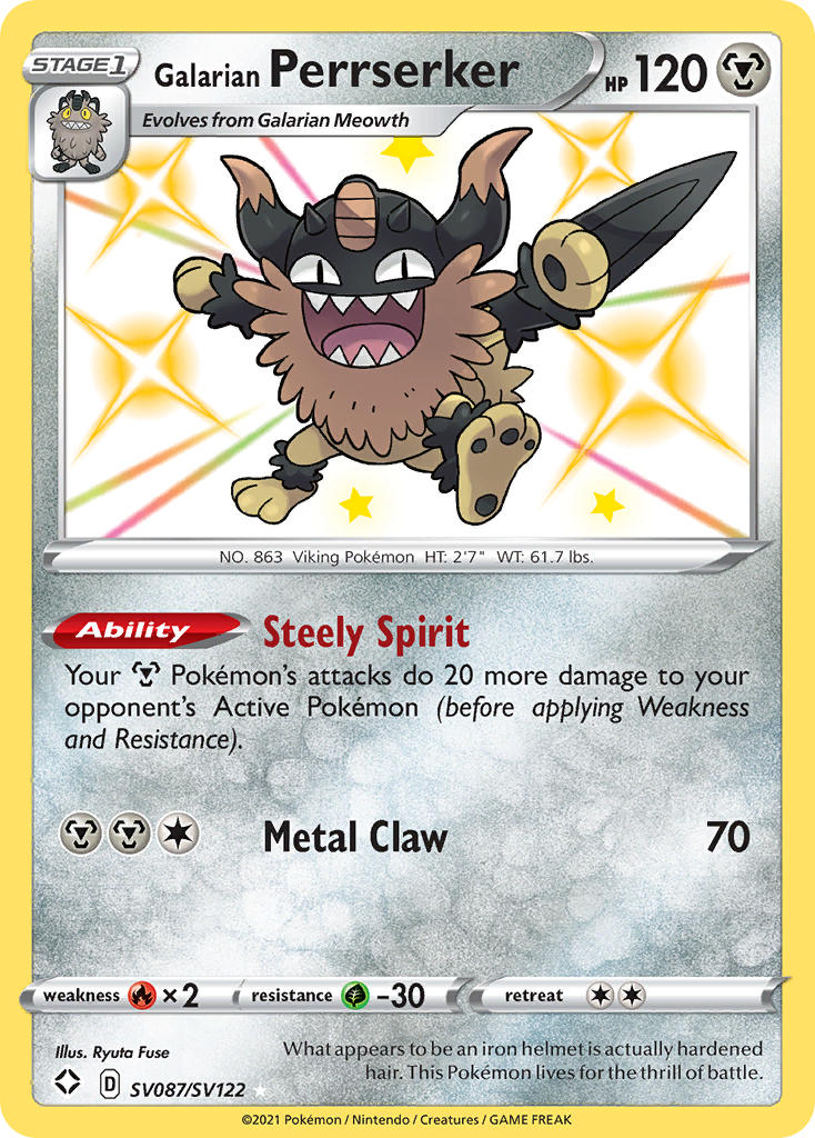 Galarian Perrserker (SV087/SV122) [Sword & Shield: Shining Fates] | The Time Vault CA