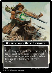 Bounty: Vara Beth Hannifer // Bounty Rules Double-Sided Token [Outlaws of Thunder Junction Commander Tokens] | The Time Vault CA