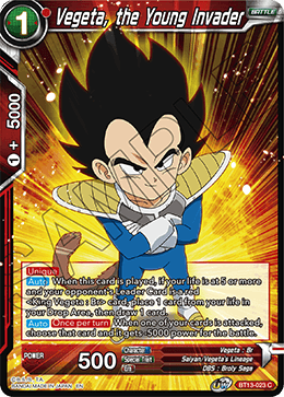 Vegeta, the Young Invader (Common) (BT13-023) [Supreme Rivalry] | The Time Vault CA