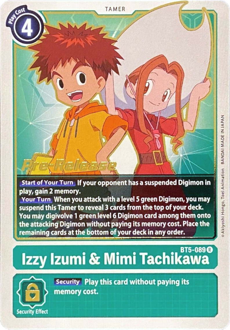 Izzy Izumi & Mimi Tachikawa [BT5-089] [Battle of Omni Pre-Release Promos] | The Time Vault CA