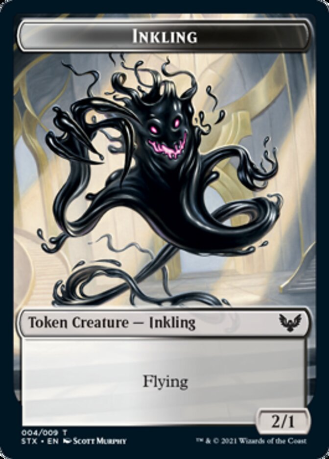 Fractal // Inkling Double-Sided Token [Strixhaven: School of Mages Tokens] | The Time Vault CA