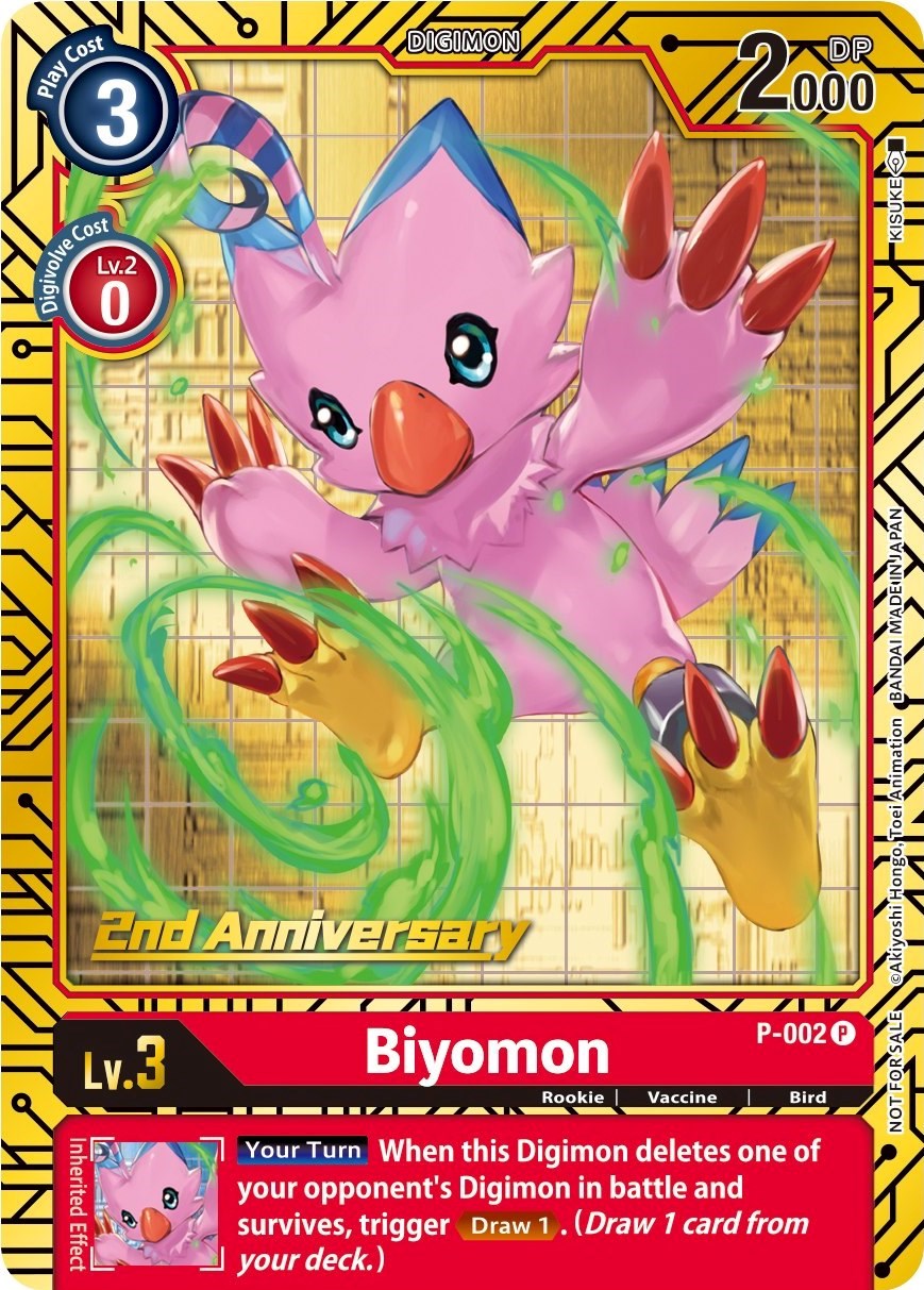 Biyomon [P-002] (2nd Anniversary Card Set) [Promotional Cards] | The Time Vault CA