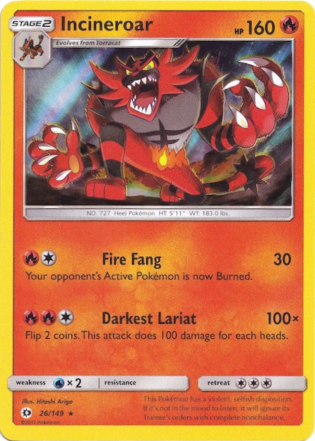 Incineroar (26/149) (Water Web Holo) [Sun & Moon: Base Set] | The Time Vault CA