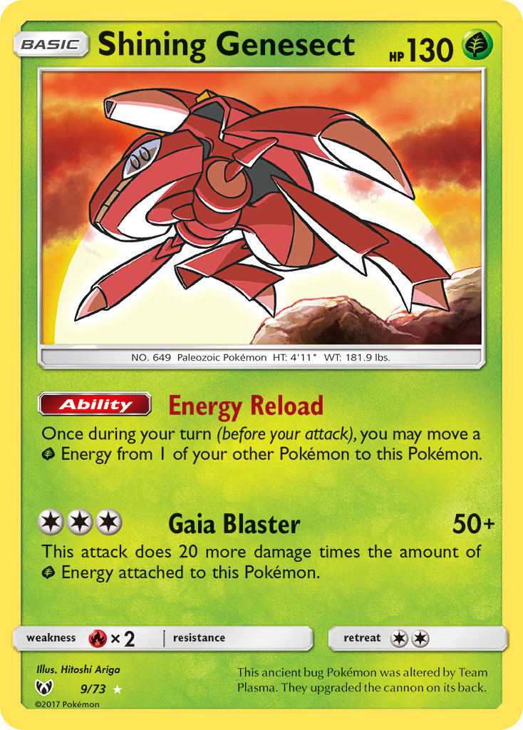 Shining Genesect (9/73) [Sun & Moon: Shining Legends] | The Time Vault CA