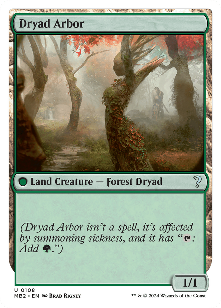 Dryad Arbor (White Border) [Mystery Booster 2] | The Time Vault CA