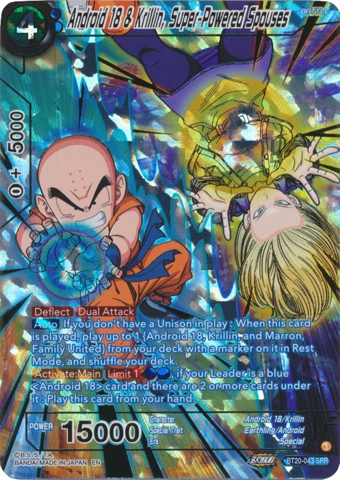 Android 18 & Krillin, Super-Powered Spouses (SPR) (BT20-043) [Power Absorbed] | The Time Vault CA