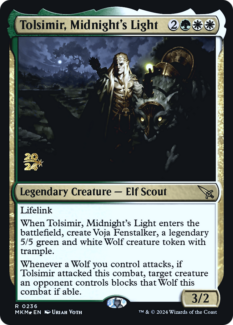 Tolsimir, Midnight's Light [Murders at Karlov Manor Prerelease Promos] | The Time Vault CA