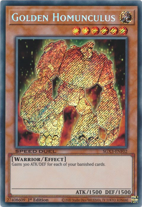 Golden Homunculus [SGX3-ENF02] Secret Rare | The Time Vault CA