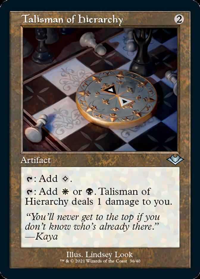 Talisman of Hierarchy (Retro Foil Etched) [Modern Horizons] | The Time Vault CA