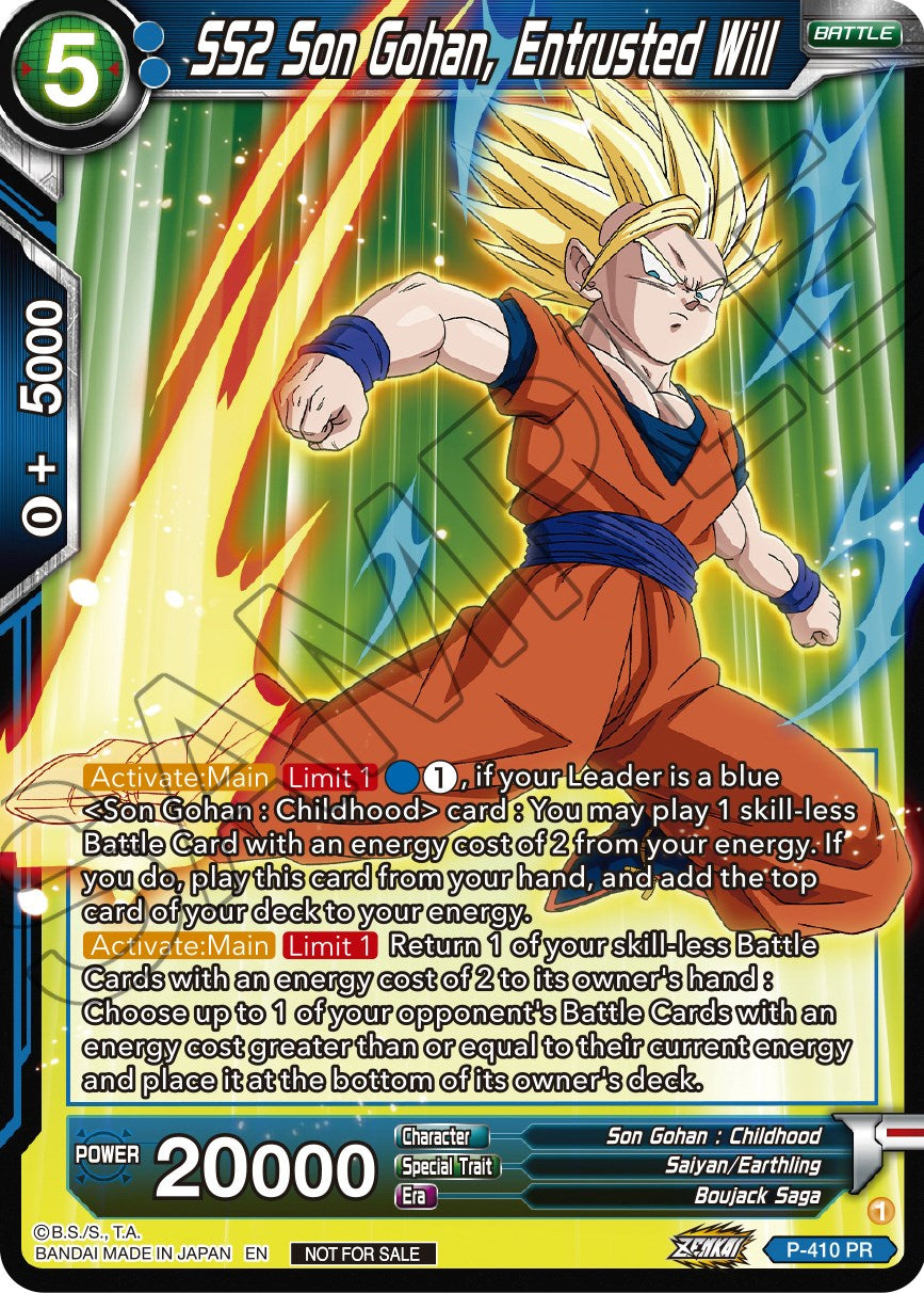 SS2 Son Gohan, Entrusted Will (P-410) [Promotion Cards] | The Time Vault CA