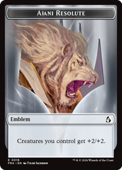 Ajani's Pridemate // Ajani Resolute Double-Sided Token [Reality Fracture Tokens] | The Time Vault CA