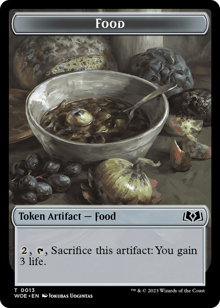 Faerie // Food (0013) Double-Sided Token [Wilds of Eldraine Tokens] | The Time Vault CA