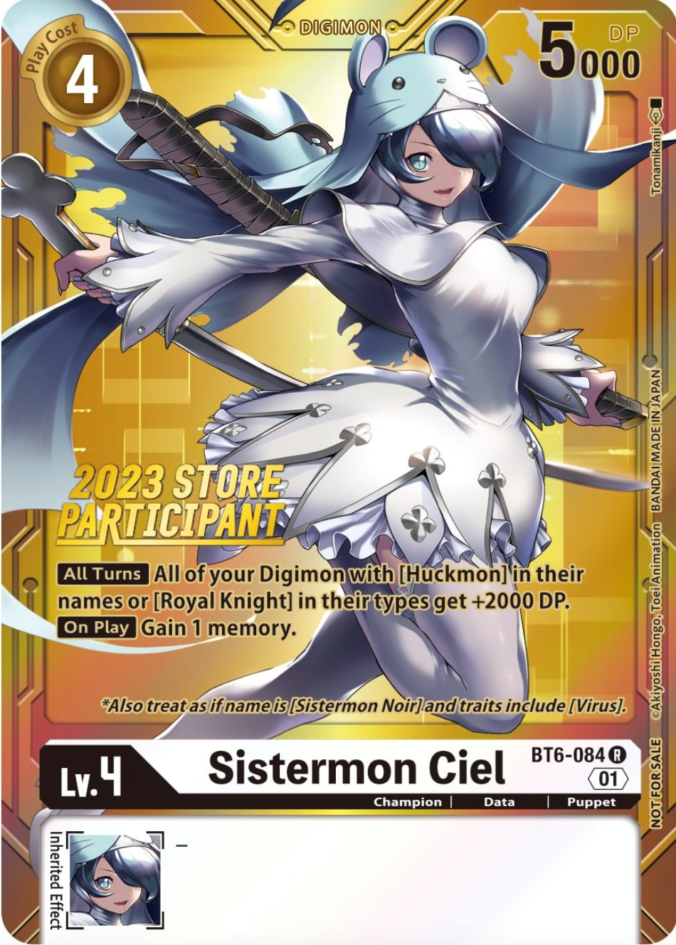 Sistermon Ciel [BT6-084] (2023 Store Participant) [Double Diamond Promos] | The Time Vault CA