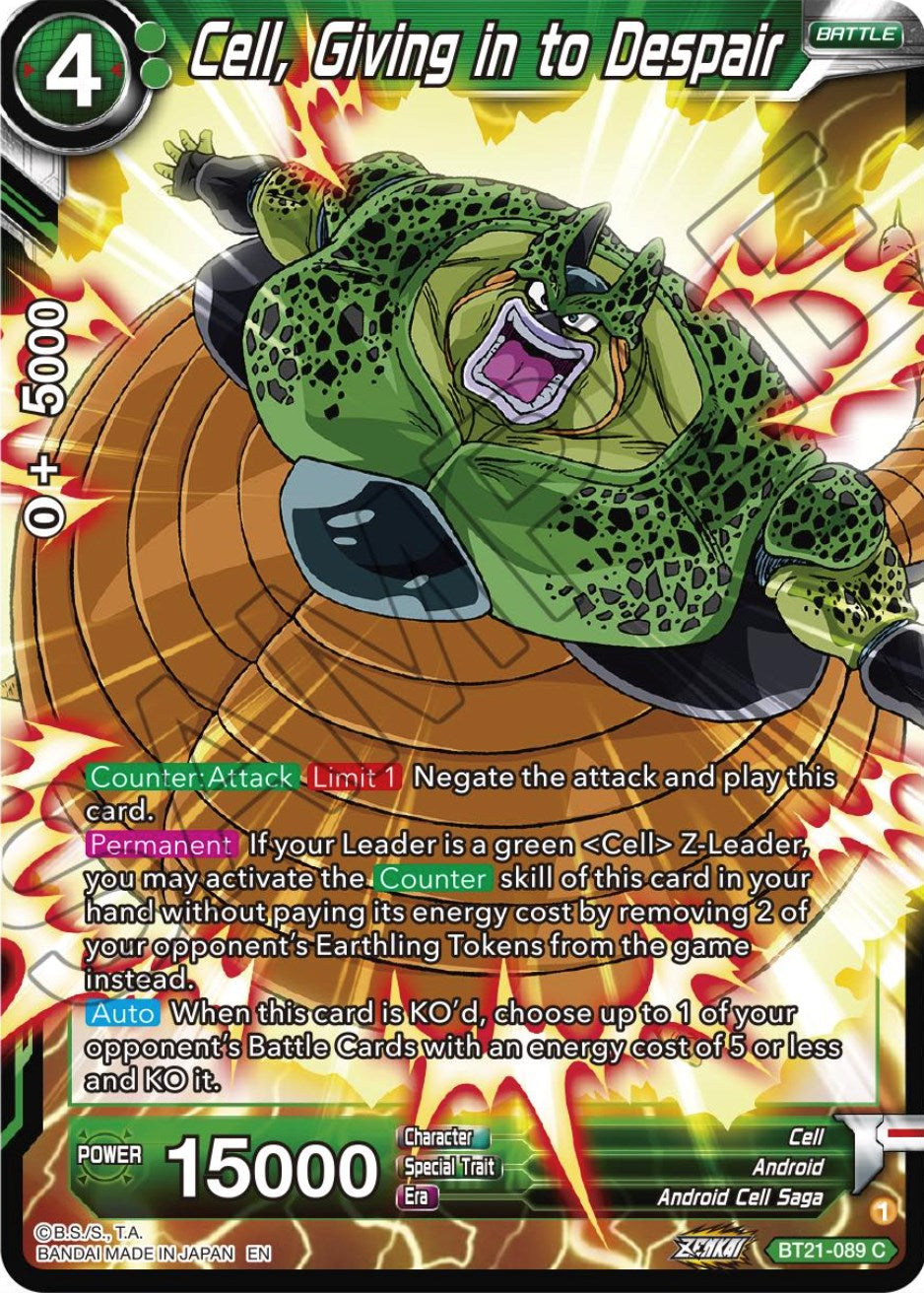 Cell, Giving in to Despair (BT21-089) [Wild Resurgence] | The Time Vault CA