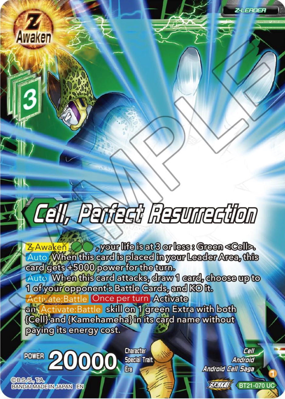 Cell, Perfect Resurrection (BT21-070) [Wild Resurgence] | The Time Vault CA