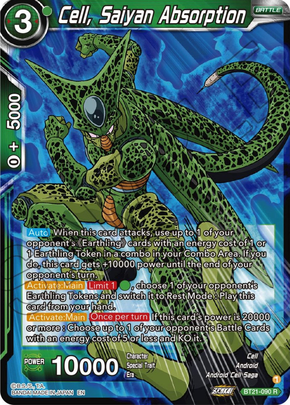 Cell, Saiyan Absorption (BT21-090) [Wild Resurgence] | The Time Vault CA