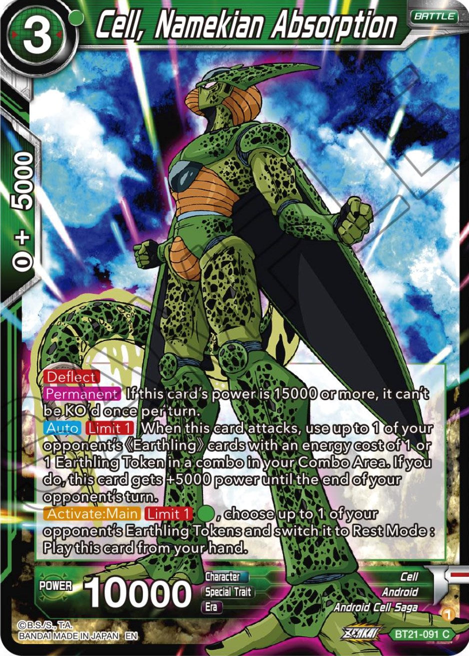 Cell, Namekian Absorption (BT21-091) [Wild Resurgence] | The Time Vault CA