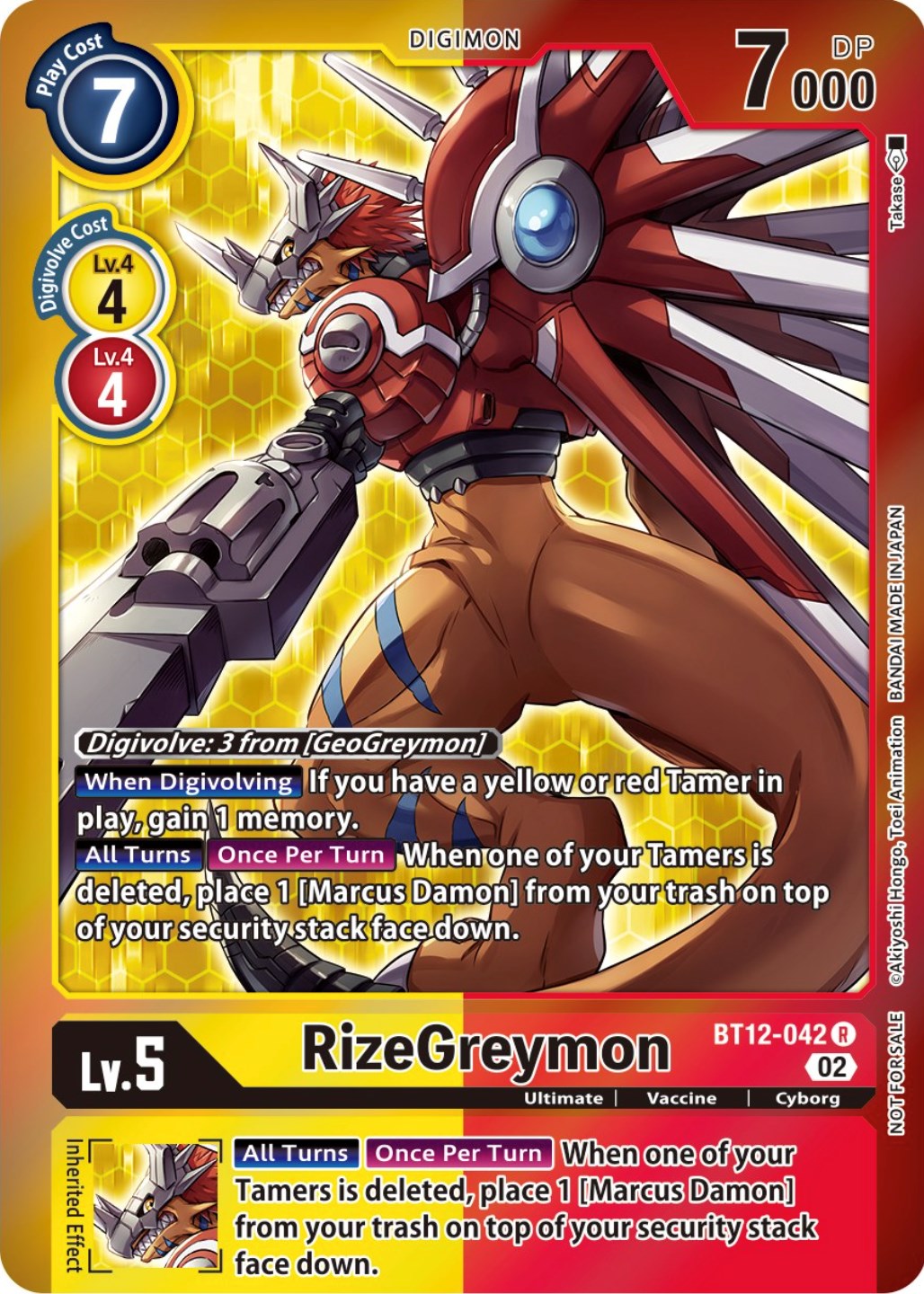 RizeGreymon [BT12-042] (Tamer Party -Special-) [Across Time Promos] | The Time Vault CA
