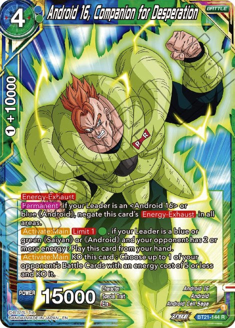 Android 16, Companion for Desperation (BT21-144) [Wild Resurgence] | The Time Vault CA